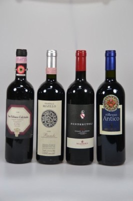 4 Flaschen,2010 Fonterutoli Chianti Classico, Mazzei,750ml, 13,5%Vol.;1998 San Fabiano Calcinaia, Chianti Classico,750ml; 1996 Fratelli Revello, ...