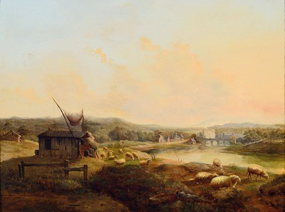 Balthazar Paul Ommeganck, 1755-1826 Antwerpen, einer der bedeutendsten und gefragtesten Tiermaler seiner Zeit, sein berühmtester Schüler war Eugene ...