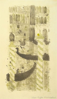 Max Pfeiffer-Watenphul, 1896 Weferlingen - 1979 Rom, Venedig, Am Canal Grande, Litho in drei Farben, signiert, Auflage 212, WVZ D 30, handsigniert, ...