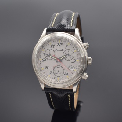 BOXSTER nahezu neuwertiger, limitierter Armbandchronograph in Stahl, auf 986 Stück limitiertes Sondermodell in Edelstahl inkl. orig. Lederband m. ...