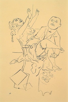 George Grosz, 1893 - 1959, 2 Blätter aus Ecce Homo, ""An der Grenze", "Krach", 1921, aus der unsignierten C-Ausgabe, PP. ...