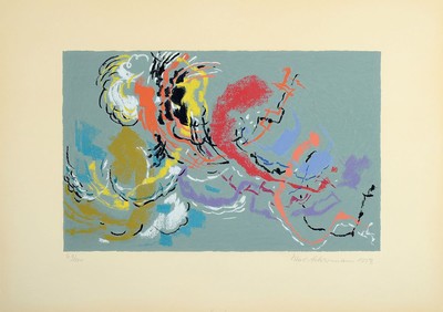 Max Ackermann, 1887 Berlin-1975 Bad Liebenzell, bedeutender deutscher Maler und Grafiker, Wegbereiter der abstrakten Malerei, hier: Vivace, ...