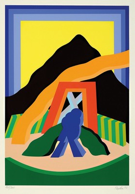 René Myrha (alias René Pagnard), geb. 1939 Delémont/Schweiz, Vertreter der Schweizer Pop-Art, hier: Portes Objects, Farblitho, signiert und dat. ...