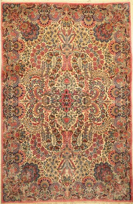 Kerman Lawar fein, Persien, um 1950, Korkwolle, ca. 275 x 180 cm, EHZ: 2-3