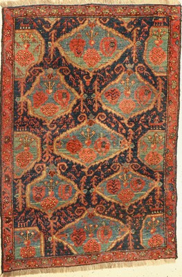 Antiker Bidjar, Persien, um 1900, Wolle aufWolle, ca. 140 x 97 cm, EHZ: 3-4