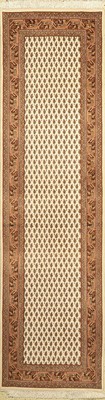 Indo Mir, Indien, ca. 30 Jahre, Wolle auf Baumwolle, ca. 270 x 73 cm, gereinigt, EHZ: 2