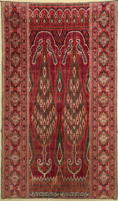 Antiker Seiden Ikat, Uzbekistan, um 1900, Naturseide, ca. 187 x 110 cm, EHZ: 3-4