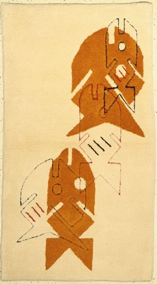 Designer Teppich, Nepal, ca. 50 Jahre, Wolle auf Baumwolle, ca. 145 x 82 cm, EHZ: 2