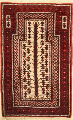 Belutsch Gebetsteppich, Persien, um 1950, Wolle auf Wolle, ca. 155 x 102 cm, EHZ: 2