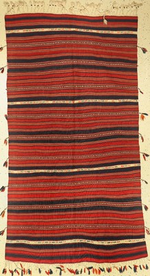 Bergama Kelim, Türkei, um 1920, Wolle auf Wolle, ca. 226 x 122 cm, EHZ: 2(kleines Loch)