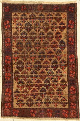 Antiker Belutsch, Persien, 19.Jhd, Wolle auf Wolle, ca. 114 x 76 cm, (Alters-und Gebrauchsspuren)