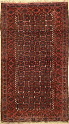 Antiker Belutsch, Persien, um 1900 , Wolle auf Wolle, ca. 250 x 124 cm, (Alters-und Gebrauchsspuren)