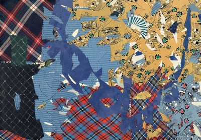 Otto Ditscher, 1904-1987 Neuhofen, Stoff- und papiercollage, rechts unten signiert und dat. 1959, ca. 25x36cm, PP, u.Gl., R. ca. 45x57cm