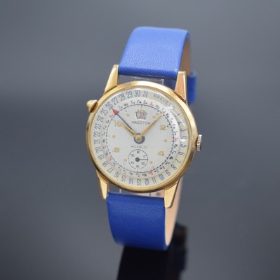 ELOGA Armbanduhr, Handaufzug, Schweiz/USA 1950er Jahre, verg. Geh., Edelstahlboden aufgedr., silb. Zifferbl. bez. Kingston rest., Anz. v. Std., Min., ...