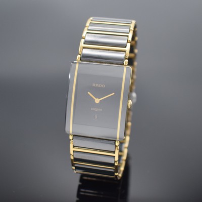 RADO Diastar Herrenarmbanduhr, Schweiz um 1995, quarz, Ref. 160.0282.3, Geh. in Stahl teils verg., Keramik Gliederband m. dopp. Faltschl. in Stahl ...