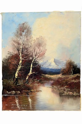 Stadler, Künstler der Münchner Schule, 2.H.20 .Jh., Voralpenlandschaft, Öl/Lwd, links unten signiert, 50x40 cm