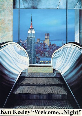 Ken Keeley, 1934 - 2020 New York, Studium ander School of Industrial Arts New York, zahlreiche Ausstellungen v.a. in den USA, Siebdruck mit ...