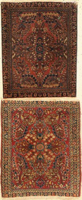 1 paar Us Re-Import Sarogh, Persien, um 1900, Wolle auf Baumwolle, ca. 70 x 57 cm, EHZ: 3-4