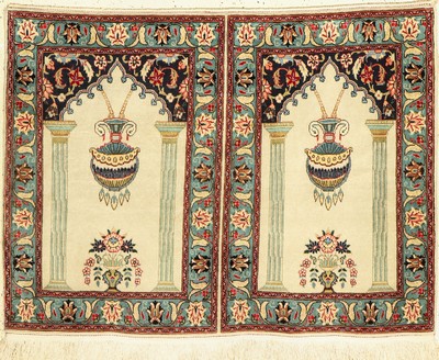 1 paar Keschan fein, Persien, ca. 50 Jahre,Korkwolle, ca. 113 x 90 cm, EHZ: 2