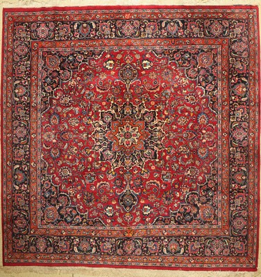Mesched, Persien, ca. 50 Jahre, Wolle auf Baumwolle, ca. 306 x 302 cm, EHZ: 2