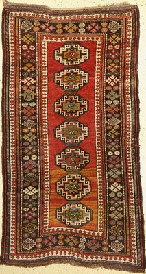 Kurdischer Dorfteppich antik, Persien, 19.Jhd, Wolle auf Wolle, ca. 188 x 104 cm, EHZ:4. (Trittfalten)