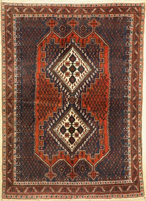 Afschar alt, Persien, um 1950, Wolle auf Baumwolle, ca. 216 x 155 cm, EHZ: 2-3