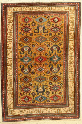 Schirwan alt, Rußland, ca. 60 Jahre, Wolle auf Baumwolle, ca. 136 x 94 cm, EHZ: 2-3