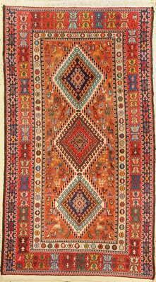 Azeri Sumakh, Azerbaijan, ca. 50 Jahre, Wolle auf Baumwolle, ca. 197 x 112 cm, EHZ: 2-3