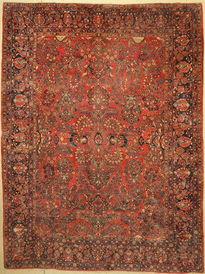 Us Re-Import Sarogh, Persien, um 1930, Wolle auf Baumwolle, ca. 360 x 270 cm, EHZ: 3-4