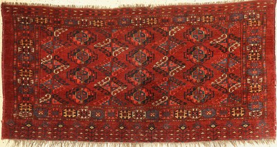 Tschowal antik, Turkmenistan, 19.Jhd, Wolleauf Wolle, ca. 155 x 78 cm, EHZ: 4
