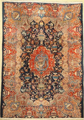 Kaschmar, Persien, ca. 50 Jahre, Wolle auf Baumwolle, ca. 290 x 204 cm, minimal verkürzt,EHZ: 2, (Reinigungsbedürftig )