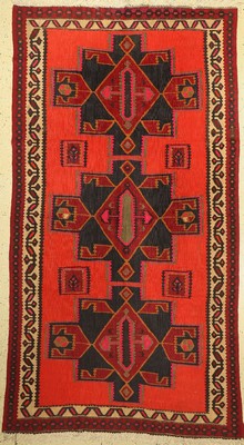 Westpersischer Dorfkelim, Persien, um 1960,Wolle auf Baumwolle, ca. 282 x 150 cm, EHZ: 2