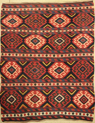 Shahsawan Kelim, Kaukasus, um 1900, Wolle auf Wolle, ca. 255 x 199 cm, EHZ: 2