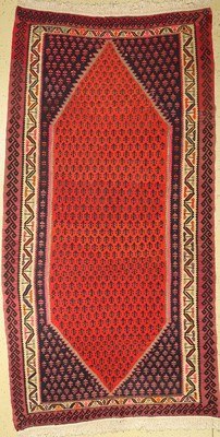 Westpersischer Dorfkelim, Persien, um 1950,Wolle auf Baumwolle, ca. 290 x 156 cm, EHZ: 2