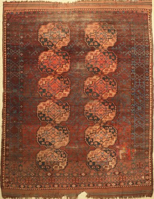 Ersari Hauptteppich, Afganistan, 19.Jhd Wolle auf Wolle, ca. 275 x 213 cm, Alters-und Gebrauchsspuren