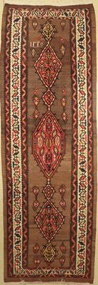 Azerbaijan Kelim, Persien, datiert(1907), Wolle auf Baumwolle, ca. 444 x 150 cm, EHZ: 2