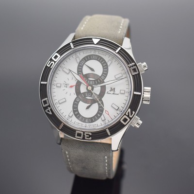 JEAN MARCEL auf 300 Stück limitierte Herrenarmbanduhr mit Chronograph Referenz 60.280, Schweiz um 2015, Automatik, massives beids. vergl. Gehäuse ...