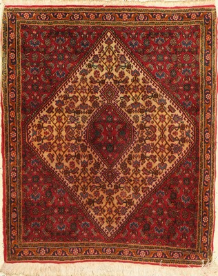 Bidjar Kork fein, Persien, um 1950, Korkwolle, ca. 90 x 75 cm, ca. 500.000 Kn/qm, EHZ: 2