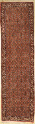 Bidjar fein, Persien, ca. 50 Jahre, Korkwolle, ca. 307 x 90 cm, EHZ: 2