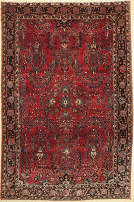 Us Re-Import Sarogh, Persien, um 1920, Korkwolle, ca. 196 x 130 cm, EHZ: 2(Minimal Verkürzt)