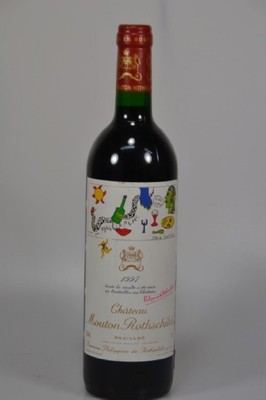 1 Flasche, 1997 Chateau Mouton Rothschild, Pauillac, Etikettgestaltung Niki de St. Phalle, 750ml, 12,5% Vol., High Fill, unverkostet, Etikett min. ...