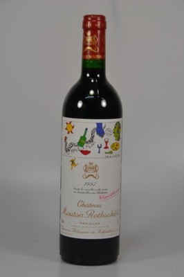 1 Flasche, 1997 Chateau Mouton Rotschild, Pauillac, Etikettgestaltung Niki de St. Phalle, 750ml, 12,5% Vol., High Fill, unverkostet, 90 ...