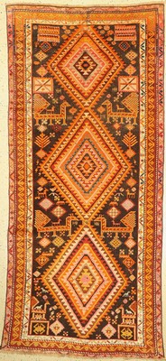 Kazak alt, Kaukasus, um 1940, Wolle auf Wolle, ca. 277 x 124 cm, EHZ: 3-4