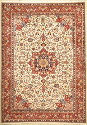 Sarogh fein(Scherkat), Persien, ca. 50 Jahre, Korkwolle, ca. 292 x 210 cm, EHZ: 2(Sehr guter Zustand)