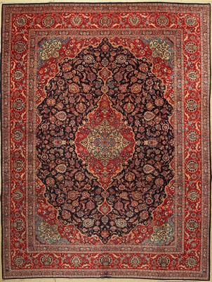 Keschan Kork fein signiert, (Farschtschi), Persien, um 1960, Korkwolle, ca. 404 x 307 cm,EHZ: 2
