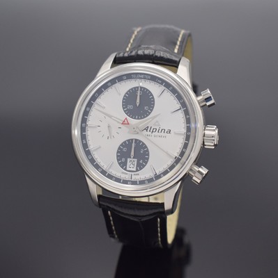 ALPINA nahezu neuwertiger Armbandchronograph Alpiner Referenz AL-750X4E6, Automatik, Schweiz um 2015, Edelstahlgeh. inkl. orig. Lederband m. orig. ...