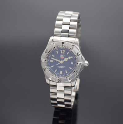TAG HEUER Professional Damenarmbanduhr Referenz WK1313, Schweiz um 2000, Edelstahlgeh. inkl. Gliederband m. Faltschl. & Tauchverlängerung, Boden & ...