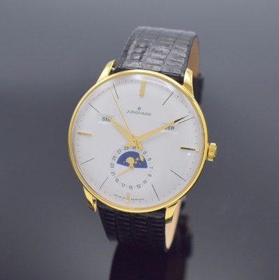 JUNGHANS Meister Kalender Herrenarmbanduhr Referenz 027/7202.00, Automatik, verg. Edelstahlgeh. beids. verglast, Boden 5-fach verschr., vers. ...