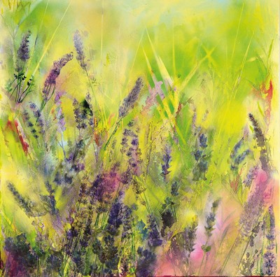 Marion Schmidt, geb. 1963 Eschwege, "Provence", Acryl u. Öl/Lwd, links unten signiert, 70x70 cm