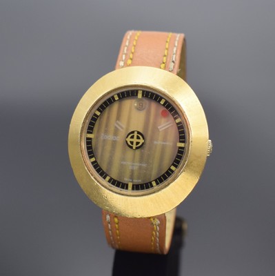 ZODIAC Astrographic SST Armbanduhr mit mysteriöser Zeitanzeige, Schweiz um 1970, Automatik, verg. Geh., verschr. Stahlboden, Mineralglas m. ...
